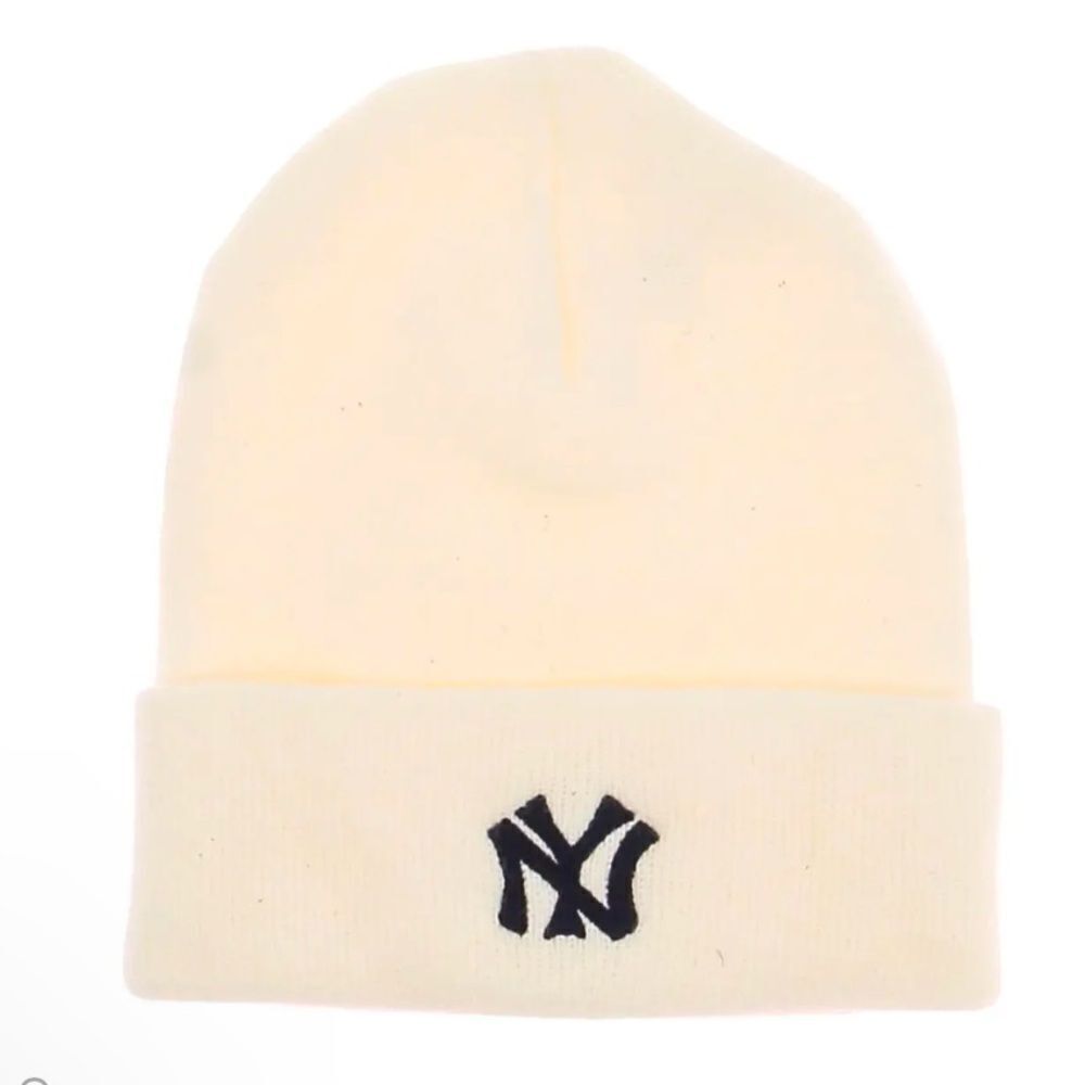 Madhappy ‘47 Yankee Unisex Fit Knitted Beanie Cream / Ecru NEW